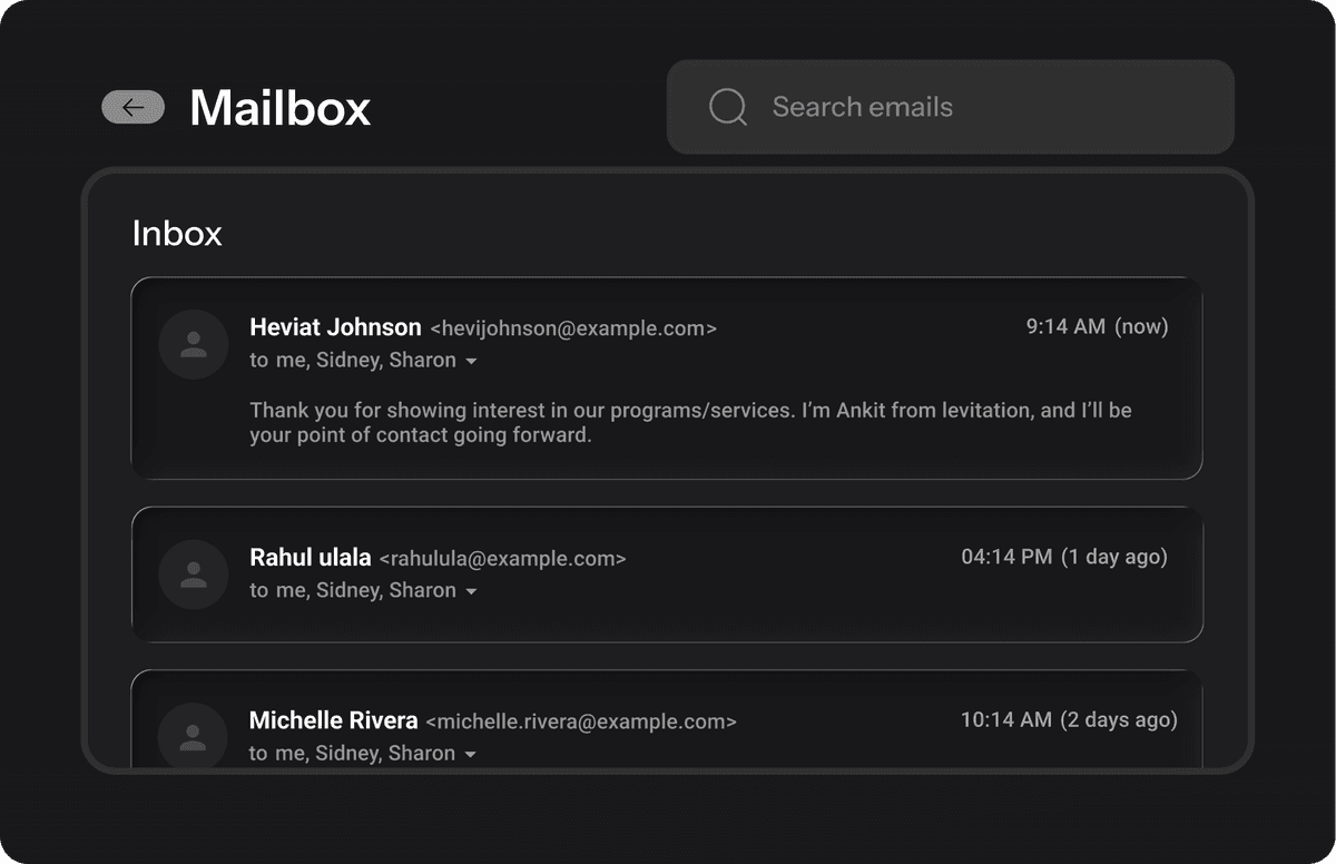 Email integration and campaigns