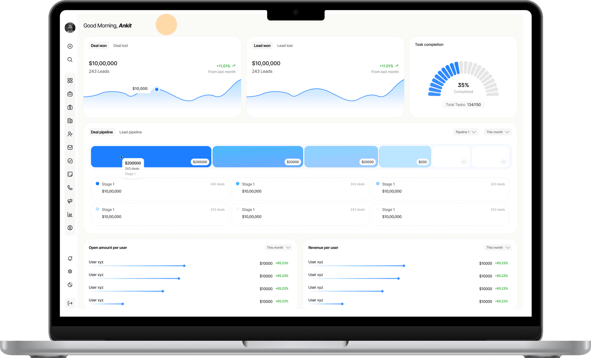 Beige CRM Fintech Illustration